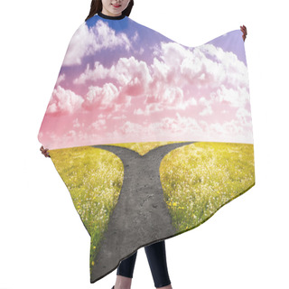 Personality  Crossroads In Sunset Time Hair Cutting Cape
