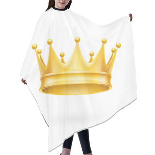 Personality  Royal Golden Crown Hair Cutting Cape
