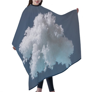 Personality  White Fluffy Cloud Made Of Cotton Wool Isolated On Dark Blue Hair Cutting Cape