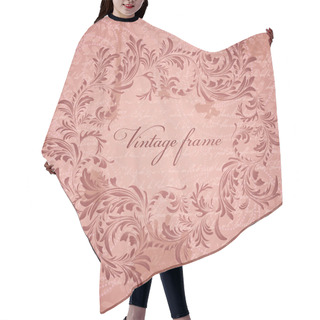 Personality  Retro Background With Antique Floral Frame Hair Cutting Cape