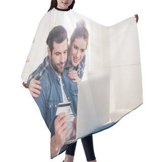Personality  Couple Shopping Online Hair Cutting Cape