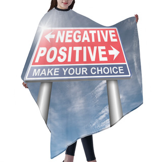 Personality  Negative Or Positive Road Sign   Hair Cutting Cape