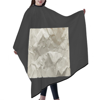 Personality  Top View Of Empty Crumpled Vintage Paper Isolated On Black Hair Cutting Cape