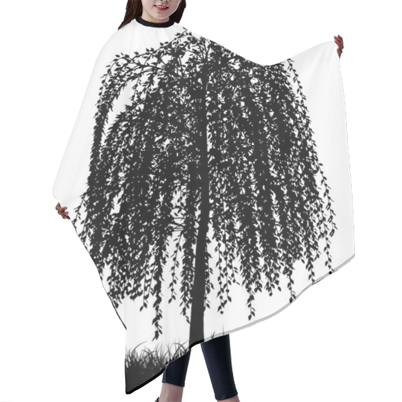 Personality  Weeping Willow Hair Cutting Cape