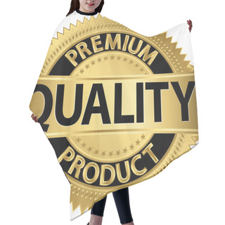 Personality  Premium Quality Product Golden Label, Vector Illustration Hair Cutting Cape
