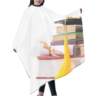 Personality  Graduation Mortarboard And Diploma  Hair Cutting Cape