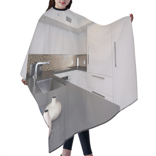 Personality  Stock Image Of A Modern Kitchen Hair Cutting Cape