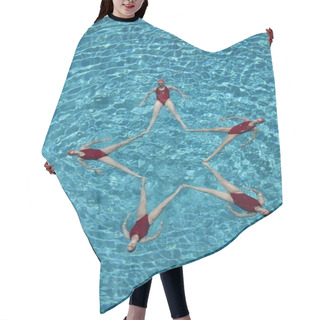Personality  Synchronised Swimmers Form A Star Hair Cutting Cape