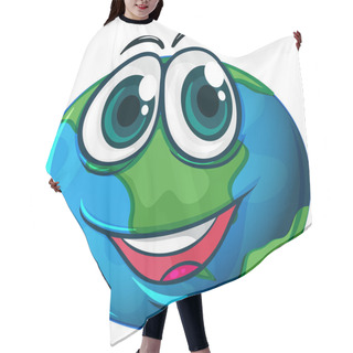 Personality  Smiling Planet Earth Hair Cutting Cape