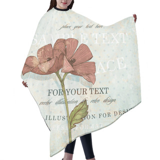 Personality  Red Engraving Flowers For Retro Design, Old Paper Texture With Corner Ornaments, Vector Illustration Hair Cutting Cape