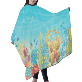Personality  Underwater Coral Reef And Fish. Hair Cutting Cape