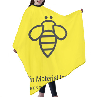 Personality  Bee Insect Outline Minimal Bright Yellow Material Icon Hair Cutting Cape