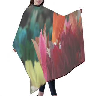 Personality  Feathers Of Different Colors Hair Cutting Cape