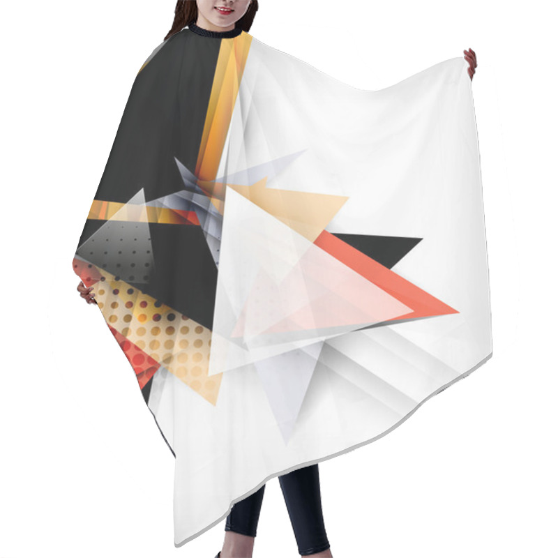 Personality  Color Triangles, Unusual Abstract Background Hair Cutting Cape