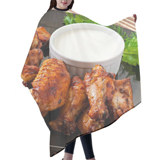 Personality  Baked Chicken Wings In The Asian Style Hair Cutting Cape