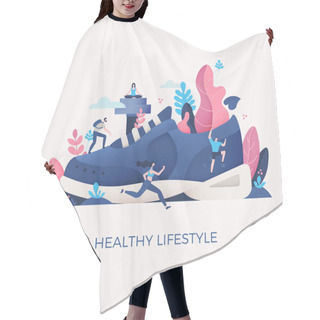 Personality  Healthy Lifestyle Concept Illustration Hair Cutting Cape