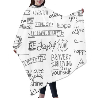 Personality  Vector Collection Of Hand Drawn Doodle Word And Phrases Hair Cutting Cape