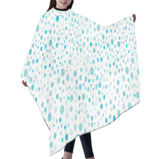 Personality  Colorful Hand Drawn Abstract Blue Background Polka Dot Pattern Dotwork Hair Cutting Cape