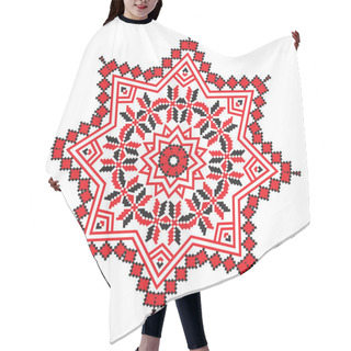 Personality  Ethnic Ornament Mandala Geometric Patterns In Red Color Hair Cutting Cape