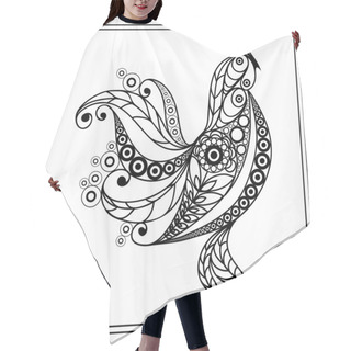 Personality  Graphic Illustration With A Fiery Cock 50 Hair Cutting Cape