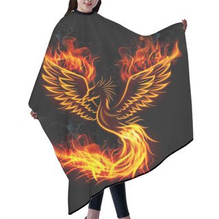 Personality  Fire Burning Phoenix Bird With Black Background Hair Cutting Cape