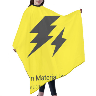 Personality  Bolt Minimal Bright Yellow Material Icon Hair Cutting Cape