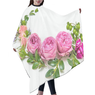 Personality  Beautiful Pink Roses Hair Cutting Cape