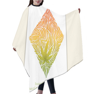 Personality  Abstract Ornament Of Marijuana Hair Cutting Cape