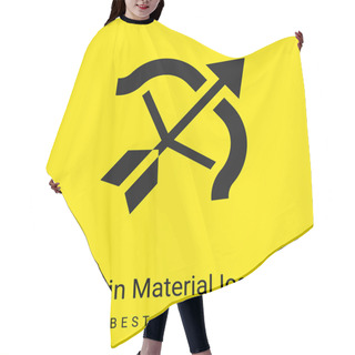 Personality  Archery Minimal Bright Yellow Material Icon Hair Cutting Cape