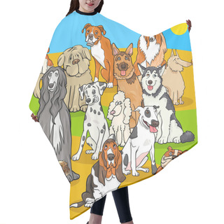Personality  Pedigree Dogs Cartoon Characters Group Hair Cutting Cape