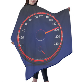 Personality  A Vector Speedometer Illustration Design. Hair Cutting Cape