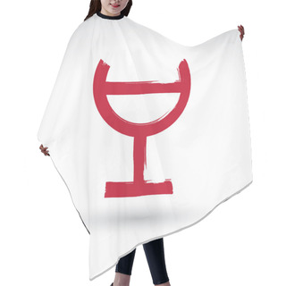 Personality  Hand Drawn Simple  Wineglass Hair Cutting Cape