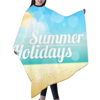 Personality  Summer Holidays Vector Background. Hair Cutting Cape