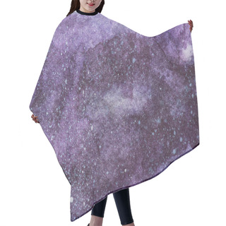 Personality  Full Frame Image Of Universe Painting With Purple Watercolor Paint As Space Hair Cutting Cape