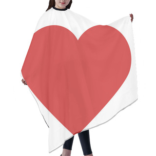 Personality  Heart Isolated On White And Clipping Pach, Flat Design Style Lov Hair Cutting Cape