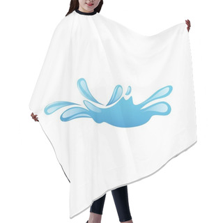 Personality  Water Splash Logo Icon Vector Hair Cutting Cape