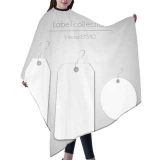 Personality  White Hanging Labels Hair Cutting Cape