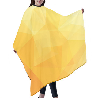 Personality  Abstract Background Consisting Of Yellow, White Triangles Hair Cutting Cape
