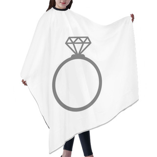 Personality  Diamond Ring Icon Hair Cutting Cape