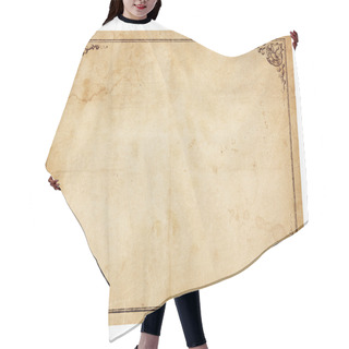 Personality  Blank Vintage Paper With Antique Border Hair Cutting Cape