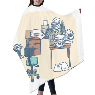 Personality  Disorder In Office Workspace Hair Cutting Cape