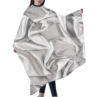 Personality  Crumpled Silver Silk Fabric Background Hair Cutting Cape
