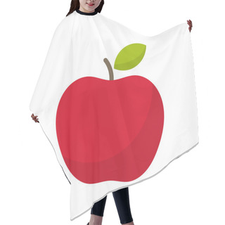 Personality  Red Apple Fruit Icon. Hair Cutting Cape