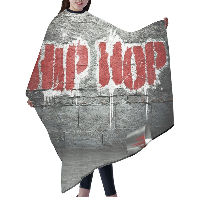 Personality  Graffiti Wall With Hip Hop, Street Background Hair Cutting Cape