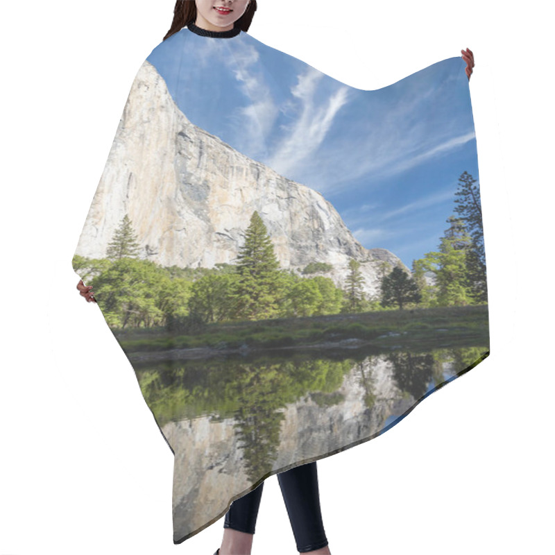 Personality  El Capitan mountain in Yosemite National Park, California, US hair cutting cape