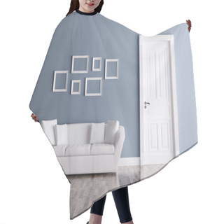 Personality   Interior With Door And Sofa Hair Cutting Cape
