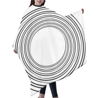 Personality  Geometric Pattern With Concentric Lines Hair Cutting Cape