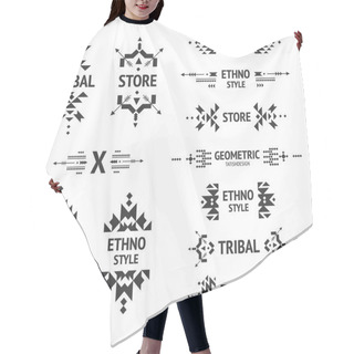Personality  Set Of Abstract Logo Hair Cutting Cape