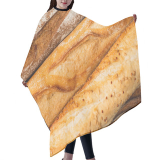 Personality  Close Up View Of Fresh Baked Baguette Loaves Hair Cutting Cape
