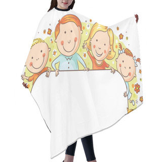 Personality  Happy Family Frame Hair Cutting Cape